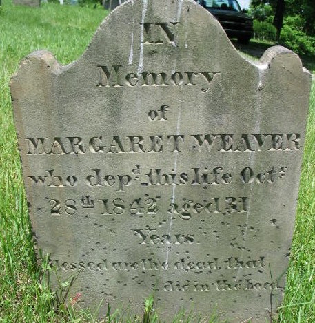 Margaret Weaver tombstone